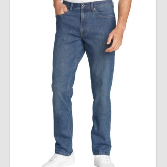 Eddie Bauer Jeans Mens 34 x 32 Straight Leg Medium Wash Denim Pants - Picture 4 of 16